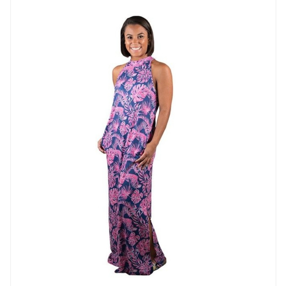NWT Simply Southern Navy Paradise Halter Dress